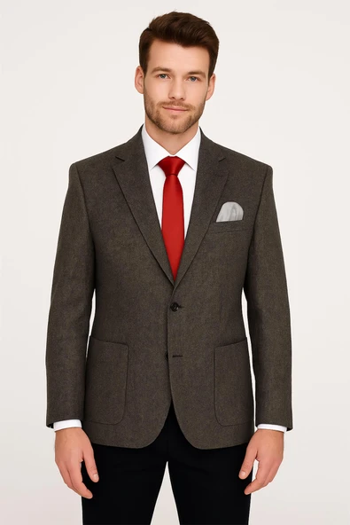 Slim Fit Erkek Tek Ceket ürün görseli 1