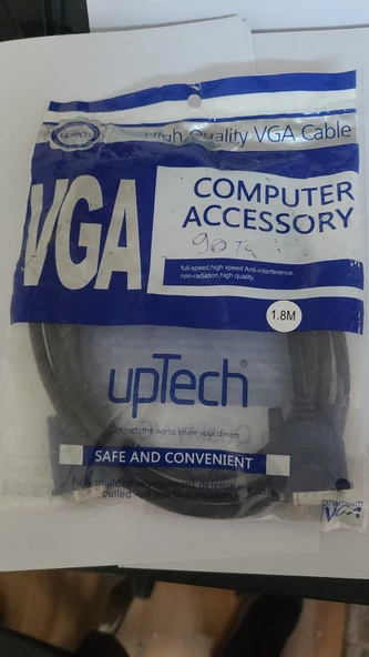 Uptech MK303 VGA Kablo Erkek - Dişi 1.8 Mt
