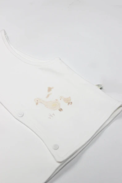 Bistyle Yelek Çift Taraflı Welcome Baby Duck 18104 Sarı-ekru - Resim 3