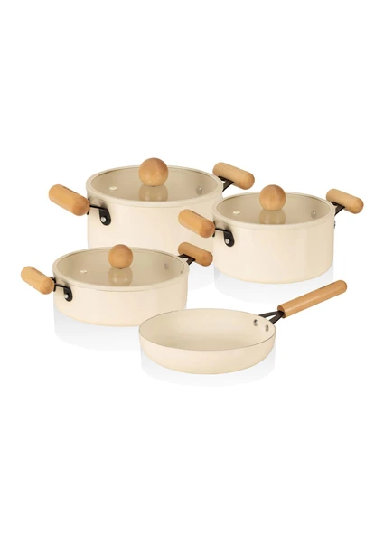 The Mia Cucina Di Mia İndüksiyon Tabanlı Seramik Tencere Tava Seti 7 Parça ürün görseli