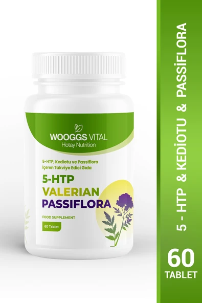 5-HTP, Kediotu ve Passiflora İçeren Takviye Edici Gıda – 60 Tablet - 1