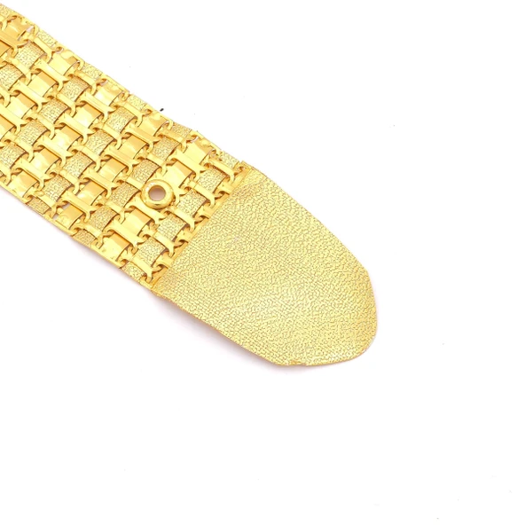 Altın Kaplama Kemer Çiçek Desen Tokalı Model-KMR-111 - 3