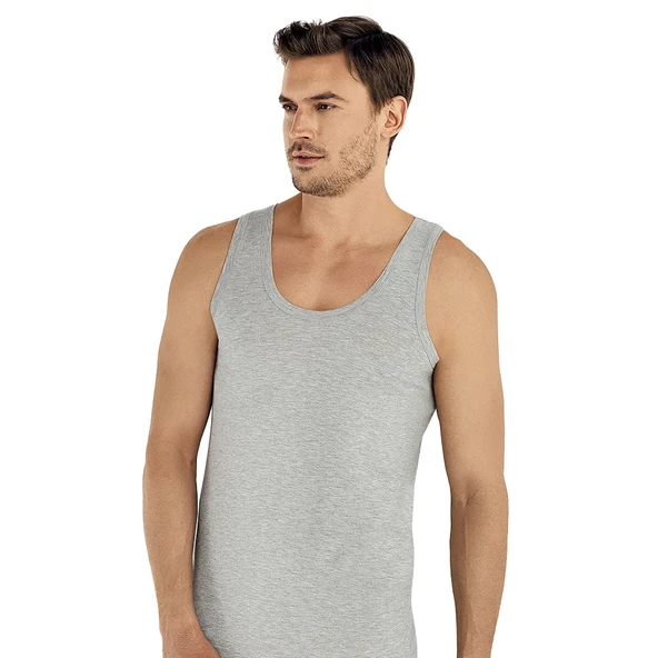 Şahinler E005 6lı Paket Erkek 3Gri-3Siyah Atlet XXXL - 3