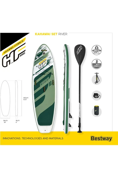BESTWAY 65308 Kahawai Şişme Sup Paddle Board 310 cm - 1