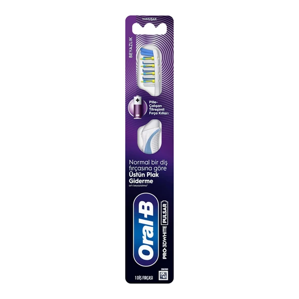 Oral-B Pro-3DW Pulsar Beyazlık Diş Fırçası Yumuşak - 1
