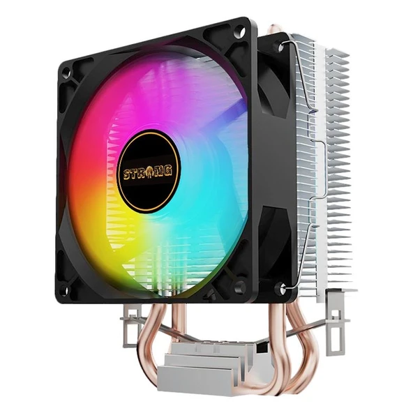 Strong M2-Pro 9cm Rainbow 2 Bakır Borulu 105W Tdp Intel/amd Kule Tipi Işlemci Cpu Fan ürün görseli 1