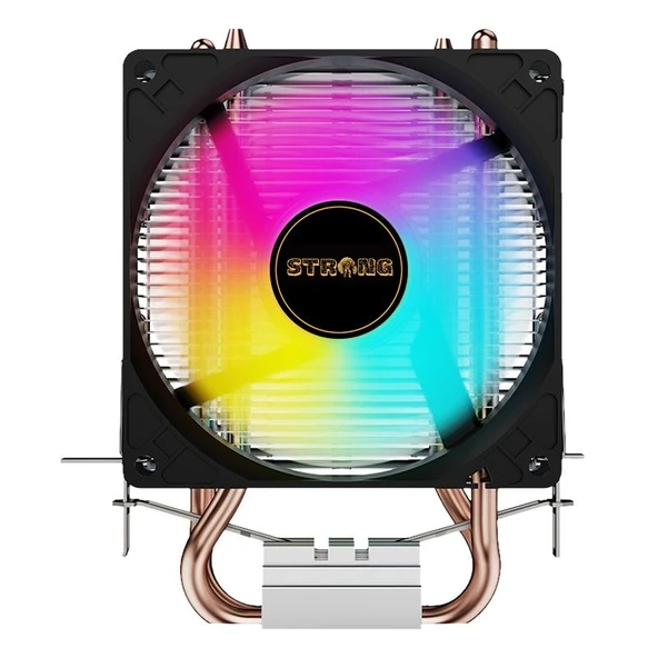 Strong M2-Pro 9cm Rainbow 2 Bakır Borulu 105W Tdp Intel/amd Kule Tipi Işlemci Cpu Fan - Resim 2