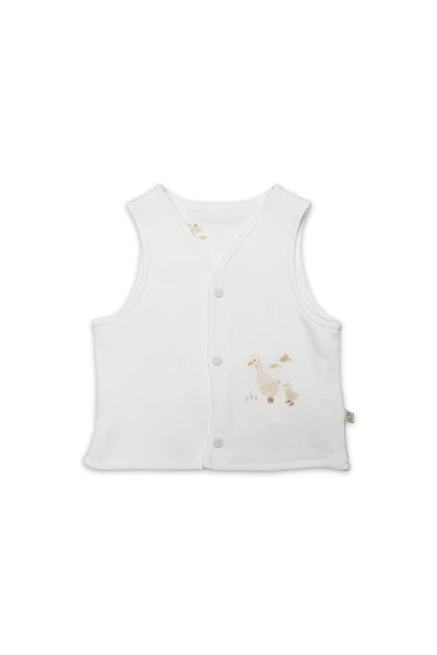 Bistyle Yelek Çift Taraflı Welcome Baby Duck 18104 Sarı-ekru ürün görseli