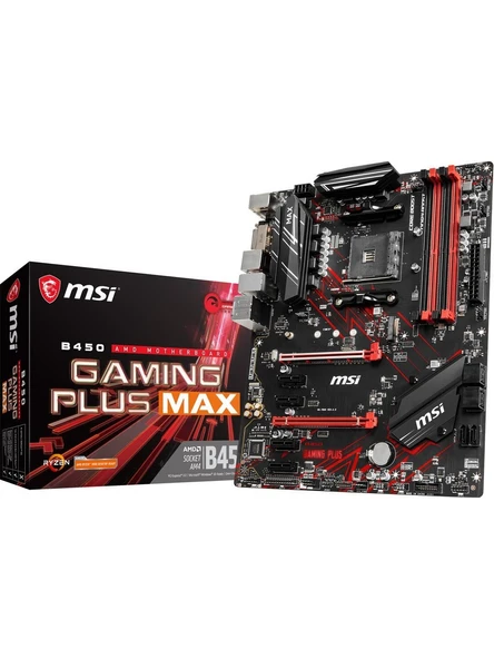 MSI B450 Gaming Plus MAX AM4 DDR4 3466(OC)DVI HDMI USB3.2 ATX Anakart - 2