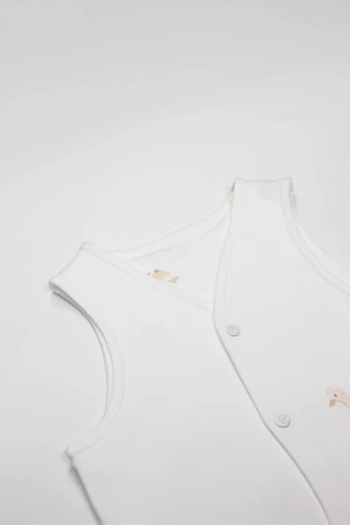 Bistyle Yelek Çift Taraflı Welcome Baby Duck 18104 Sarı-ekru - Resim 2