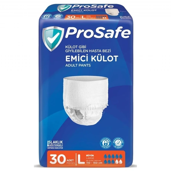 Prosafe Emici Külot Büyük Boy L 30'lu 1 Adet Hasta Bezi