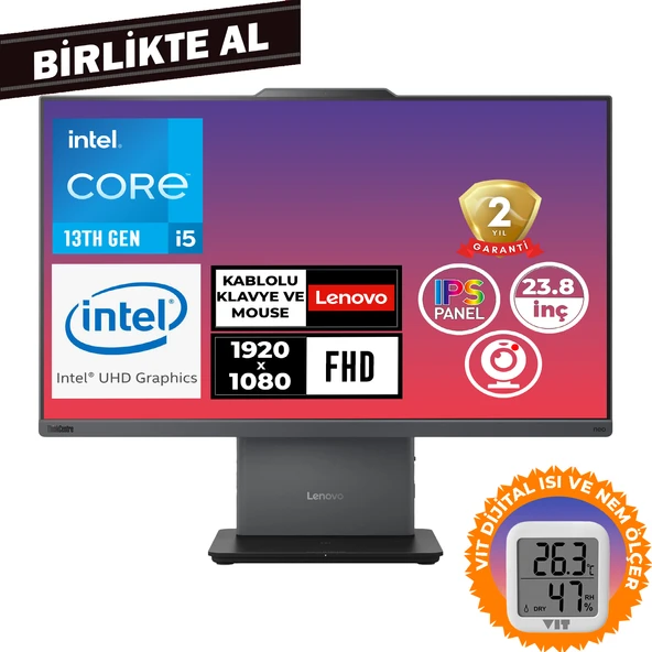 Lenovo ThinkCentre Neo 50A G5 i5-13420H 32GB 1TB SSD 23.8" W11P + VIT Termometre 12SC002WTR 046