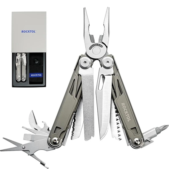 Rocktol 19 Fonksiyonlu Multi Tool Pense (Kılıflı)