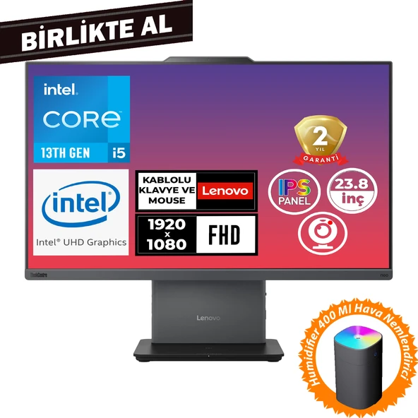 Lenovo ThinkCentre Neo 50A G5 i5-13420H 32GB 512GB SSD 23.8" Fdos + Hava Nemlendirici 12SC002WTR 032