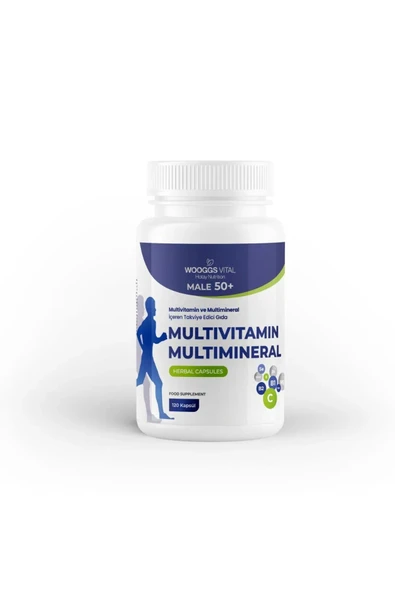 Multivitamin ve Multimineral 50 Yaş ve Üzeri Erkekler İçin 120 Kapsül (Bitkisel Kapsül) - 3