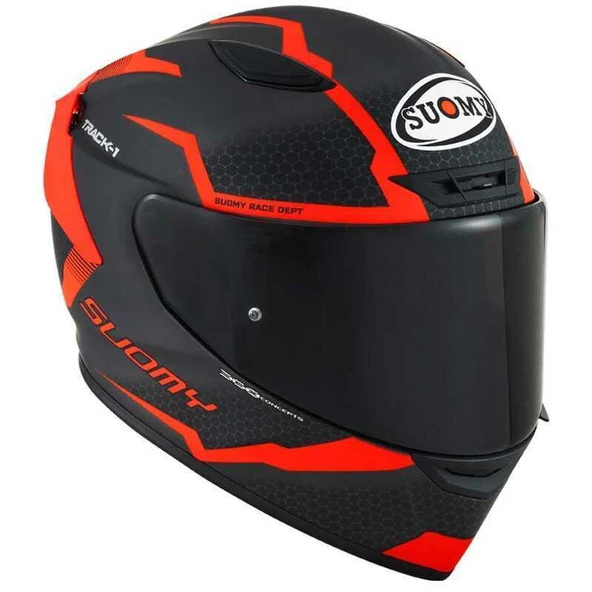 SUOMY TRACK-1 KASK REACTION MAT ANTRASİT KIRMIZI - Resim 3