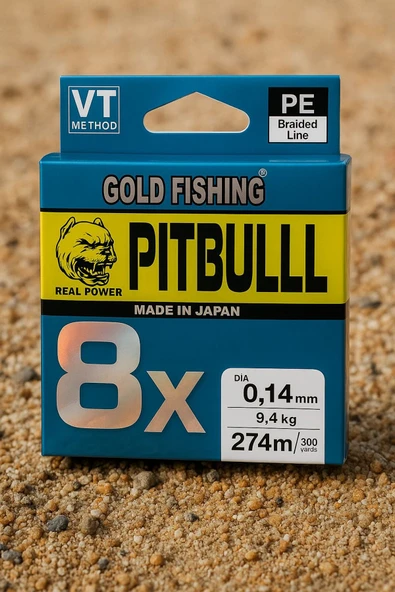 kgf plus GOLD FISHING PITBULLL 8X PE Örgü Misina – 274 m - Resim 2