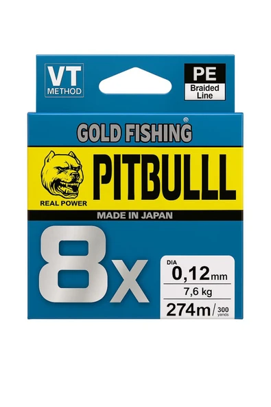 kgf plus GOLD FISHING PITBULLL 8X PE Örgü Misina – 274 m ürün görseli