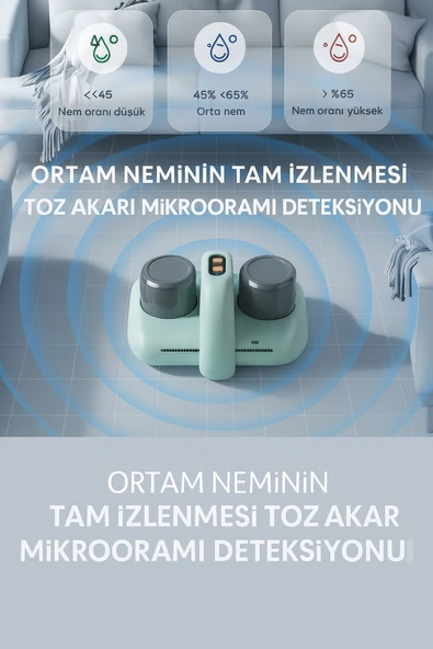 Akar ve Toz Önleyici Profesyonel  Derinlemesine Temizlik İçin Güçlü   Emişli Yatak ve Kumaş Süpürgesi - 5