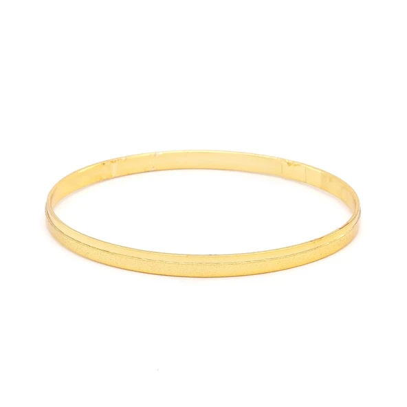 Altın Kaplama İmitasyon 4mm Simli Kibrit Çöpü Bilezik BLZ-3121 - Resim 2