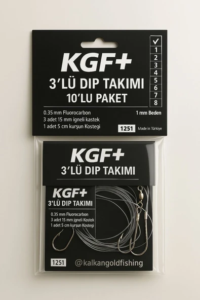 kgf plus Kgf Hunterdepth 3 Rig 10’lu Dip Takımı - Resim 4