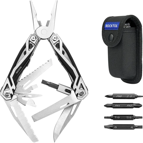 Rocktol 21 Fonksiyonlu Multi Tool Pense (Kılıflı) ürün görseli