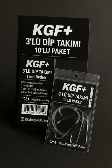 kgf plus Kgf Hunterdepth 3 Rig 10’lu Dip Takımı ürün görseli 1