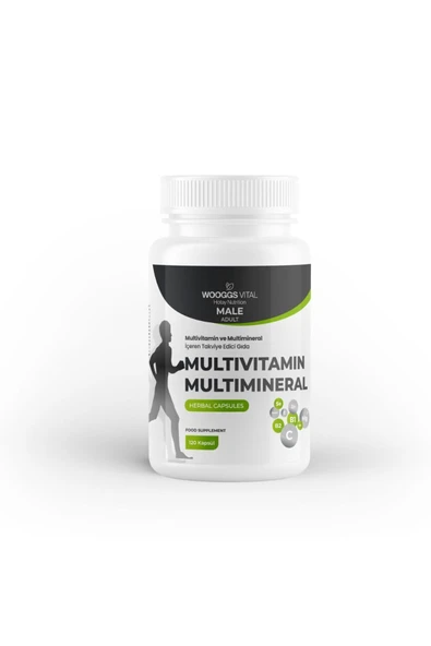 Multivitamin Ve Multimineral İçeren Erkekler için Takviye Edici Gıda 120 Kapsül (Bitkisel Kapsül) - 3