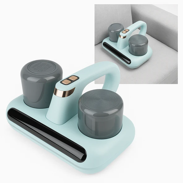 Akar ve Toz Önleyici Profesyonel  Derinlemesine Temizlik İçin Güçlü   Emişli Yatak ve Kumaş Süpürgesi - 2