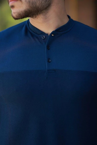 Erkek Hakim Yakalı Kısa Kollu Pamuklu T-shirt - 3