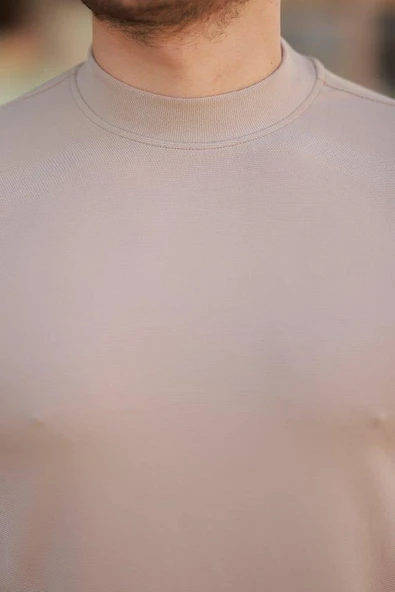 Erkek Ince çizgi Dokulu Kısa Kollu T-shirt - Resim 3