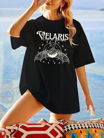 Bisiklet Yaka Baskılı T-shirt - Siyah - Resim 2