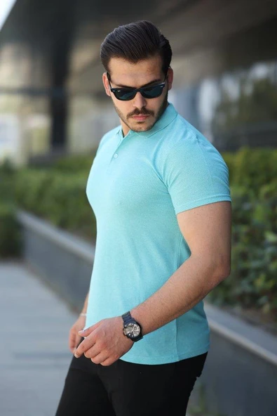 Erkek Kısa Kollu Yakalı Tişört - Resim 2