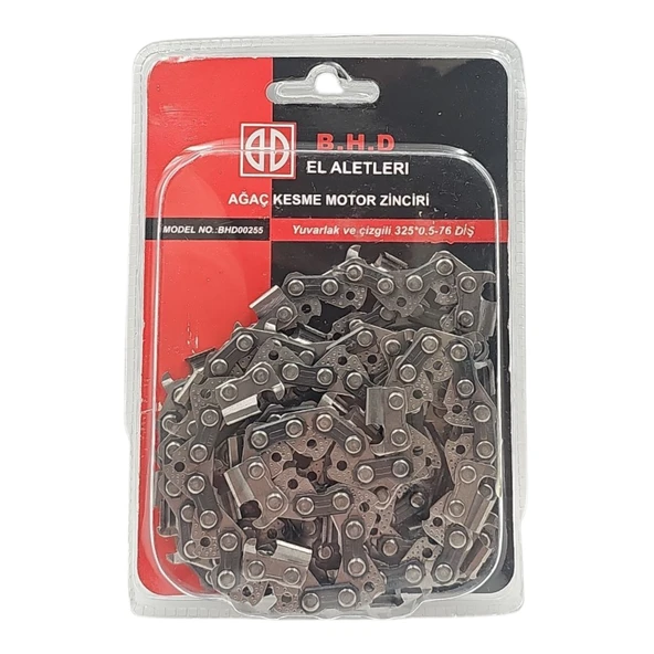 Fixonic B.H.D BHD00255 0.325'' 1.3mm 38 Diş Yuvarlak ve Çizgili Ağaç Kesme Motorlu Testere Zinciri ürün görseli 1