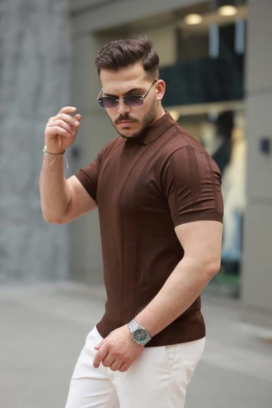 Erkek Hemşire Yaka Kısa Kollu Tişört - Resim 2