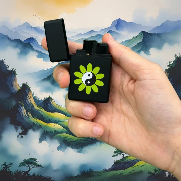 Zengaz Yin Yang Siyah Çakmak - Resim 4