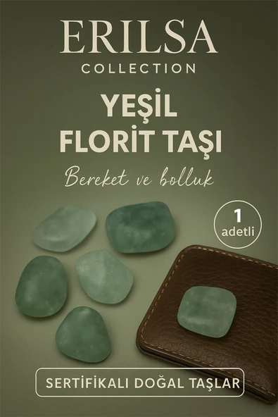 Sertifikalı Ham Yeşil Florit Taşı Cüzdan Boy 10-15 mm – Bereket ve Bolluk ürün görseli