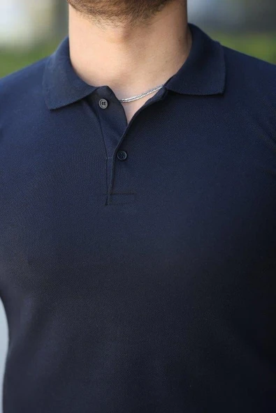 Erkek Kısa Kollu Yakalı Tişört - Resim 3