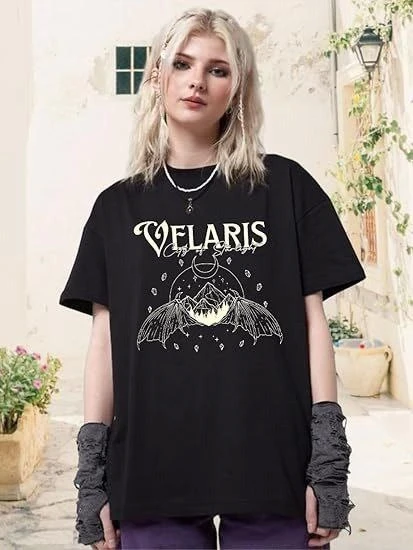 Bisiklet Yaka Baskılı T-shirt - Siyah - Resim 3