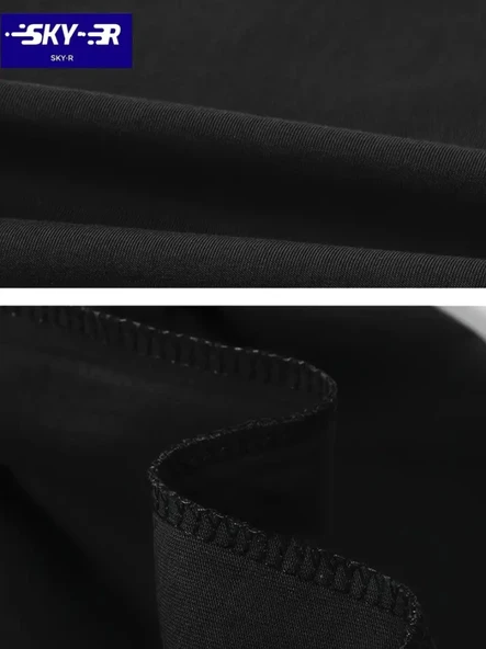 Baskılı Oversize Bisiklet Yaka T-shirt - Siyah - Resim 3