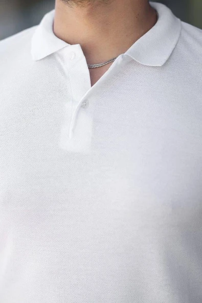 Erkek Kısa Kollu Yakalı Tişört - Resim 3