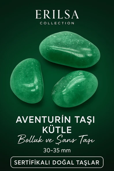 Sertifikalı Aventurin Taşı Kütle (Tekli) – Doğal Bolluk ve Şans Taşı 30-35 mm ürün görseli