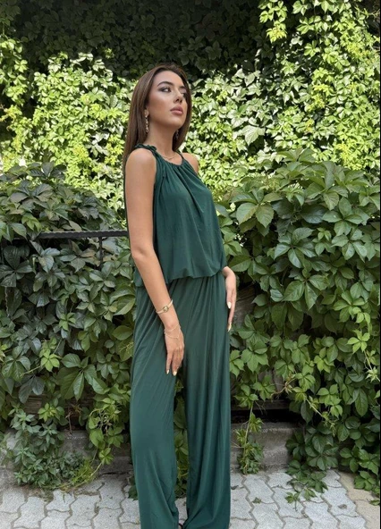 Kadın Omuz Askılı Döküm Detay Salaş Sandy Bluz - Resim 4