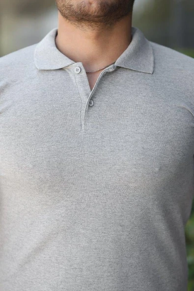 Erkek Kısa Kollu Yakalı Tişört - Resim 3