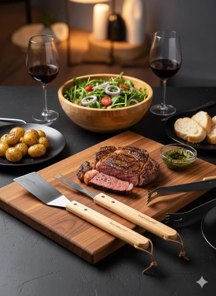 Bambum Arkansas - 3 Parça Barbekü Seti 33cm