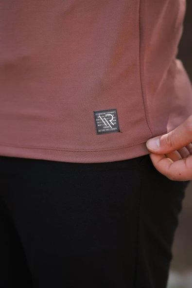 Erkek Ince çizgi Dokulu Kısa Kollu T-shirt - Resim 3