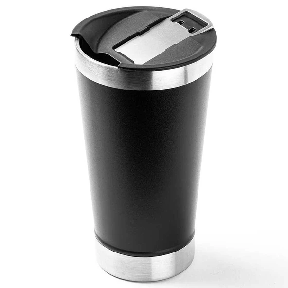 Tantitoni Beer Pints Pablo Paslanmaz Çelik Termos Bardak 502ml Siyah