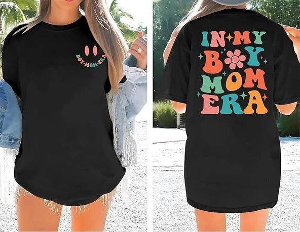 Bisiklet Yaka Kısa Kol Baskılı T-shirt - Siyah ürün görseli