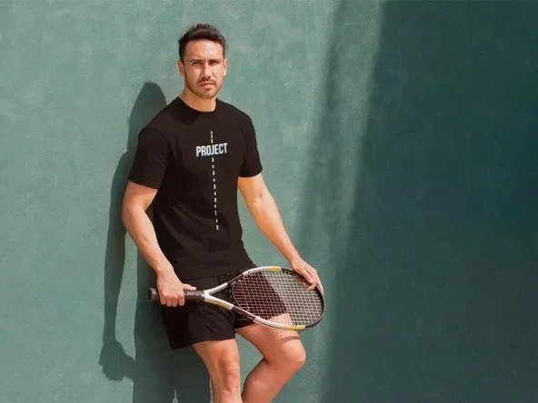 Unisex Bisiklet Yaka Baskılı Oversize T-Shirt - Siyah ürün görseli