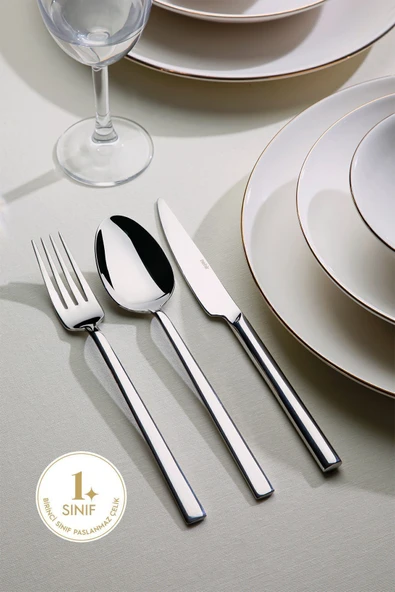 Nehir dalyan 72 parça çatal kaşık takımı - çatal kaşık bıçak seti - 4